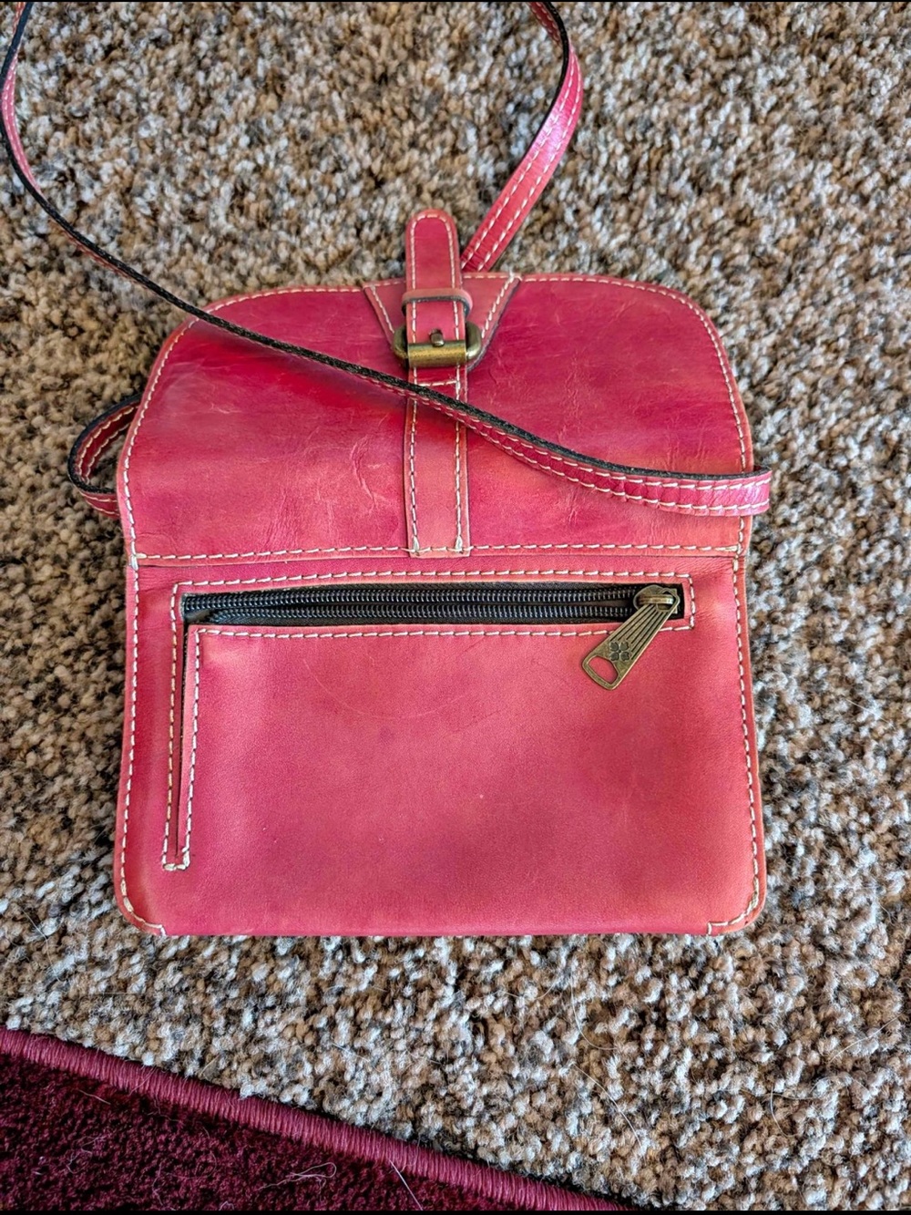 Patricia Nash Leather Crossbody Bag in Pink